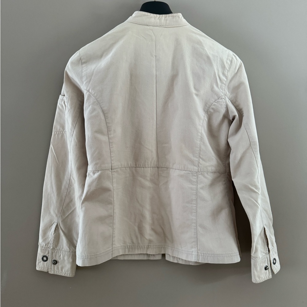 LOLE LOLË jacket vest snap buttons beige tan size 6 - Picture 3 of 9